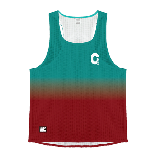 Men's Aero Sprint Race Vest - Green-Red Gradient