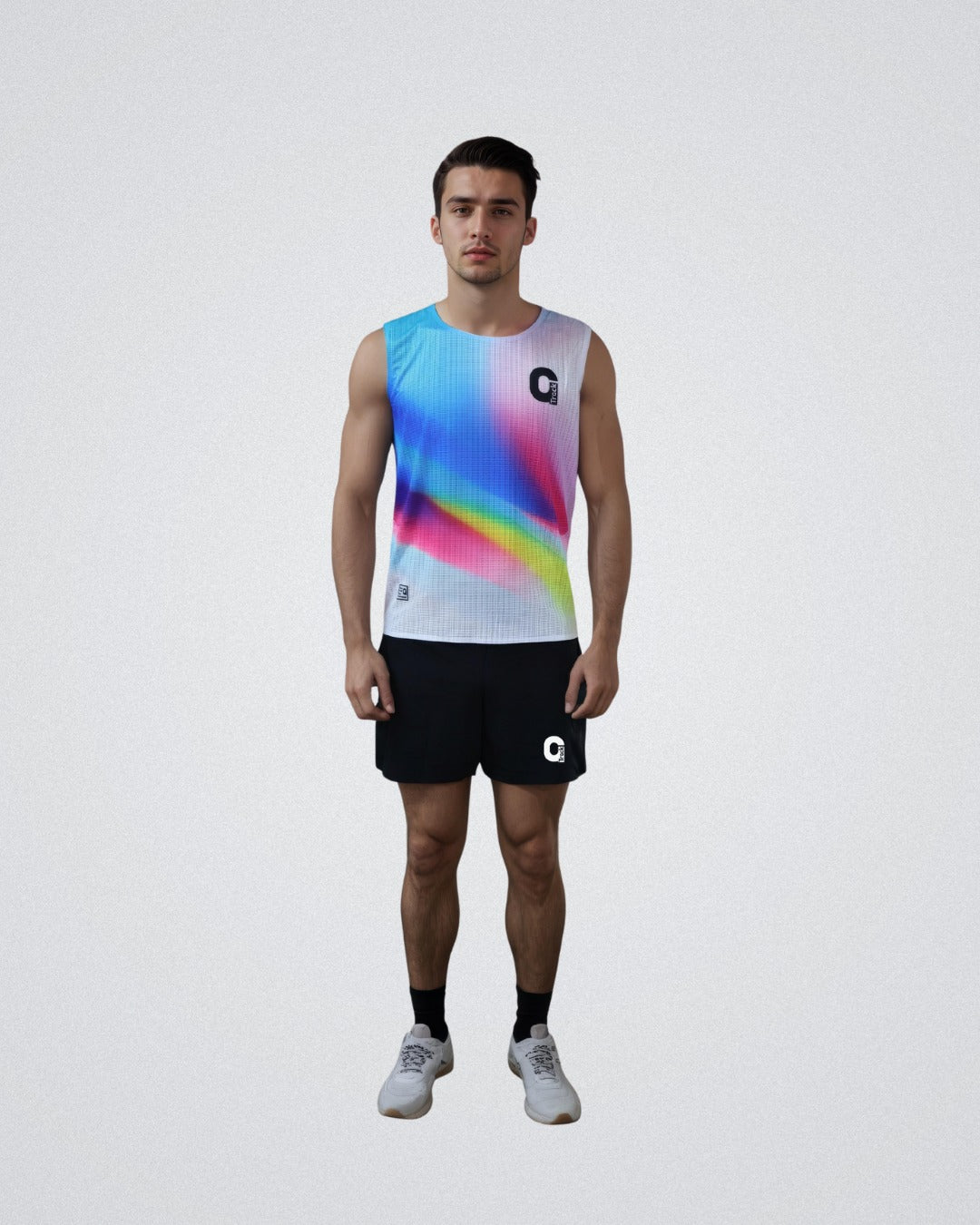 TrackRun Muscle Tank 緊身無袖上衣 - Rainbow Fusion