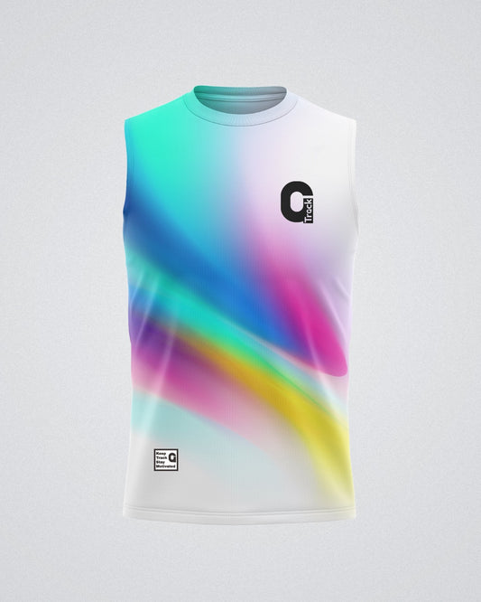 TrackRun Muscle Tank 緊身無袖上衣 - Rainbow Fusion