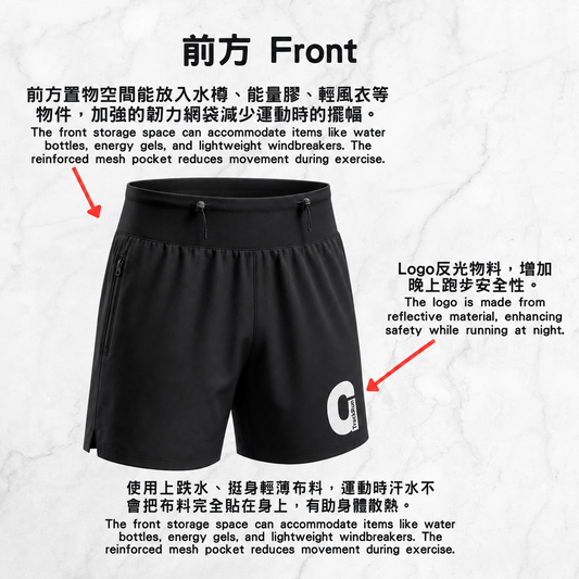 Track Multi-functional Running Shorts Track 多功能跑步短褲